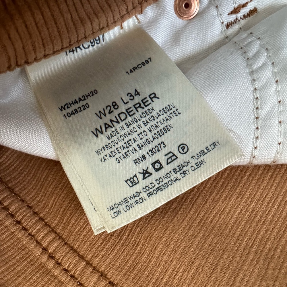Wrangler Brown Boot Cut Flare Pants 28x34 - Picture 4 of 7